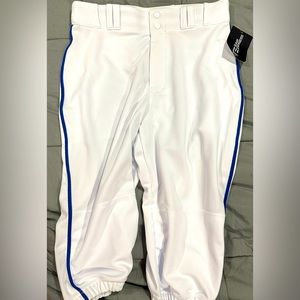 Team Express baseball pants sz M white w/royal blue piping NWT